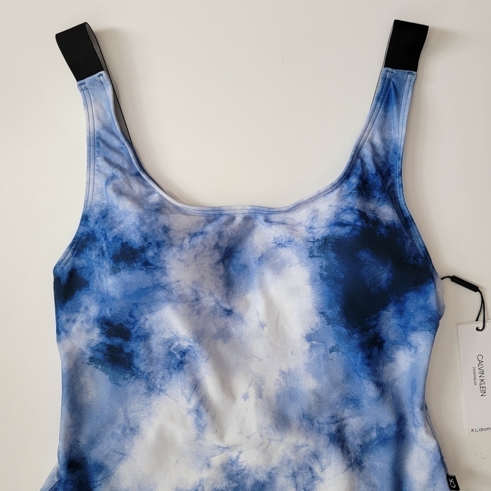 Calvin Klein One Piece Tie Dye Swimsuit NEW L - Picture 3 of 9